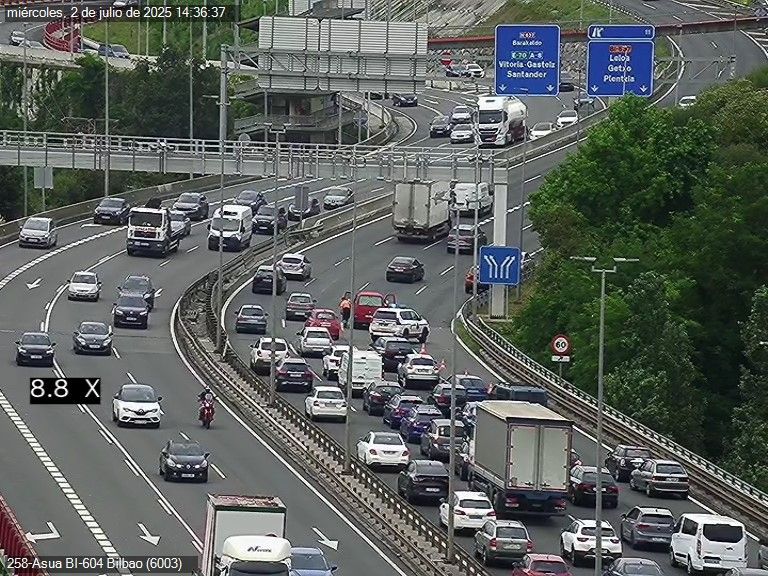 Finalizan las retenciones en el Txorierri tras un accidente múltiple