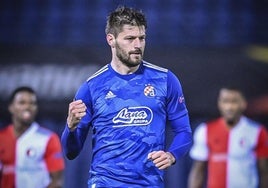 Petkovic celebra un gol con el Dinamo de Zagreb.