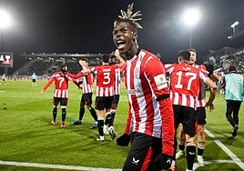 Nico, en el partido de la Europa League frente al Ludogorets.