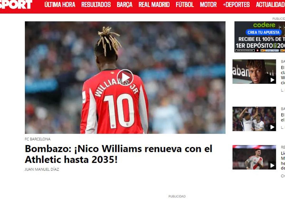 La reacción de la prensa catalana a la renovación de Nico