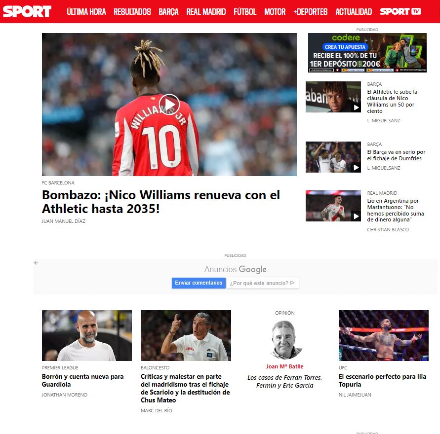 La reacción de la prensa catalana a la renovación de Nico