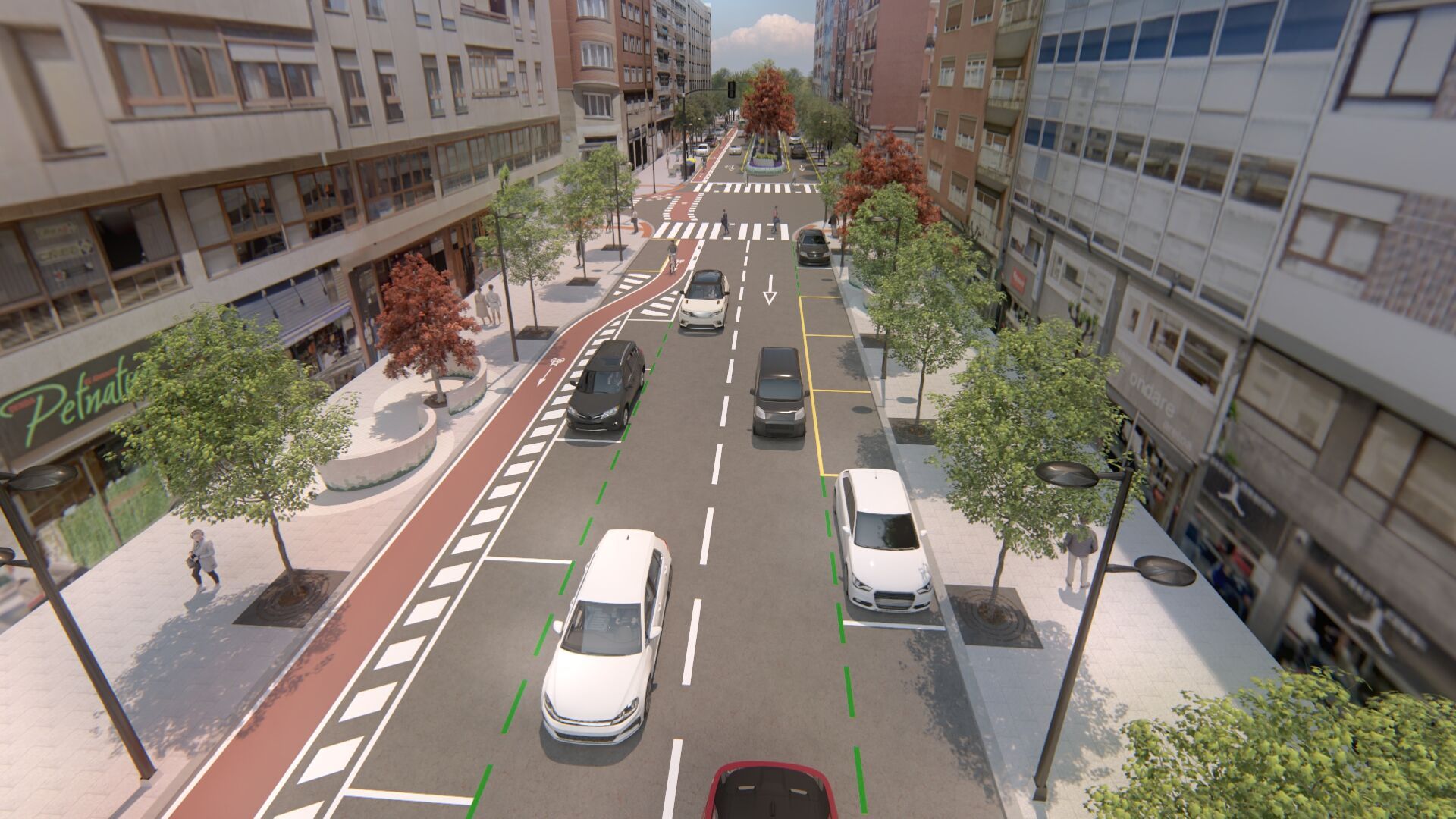 Recreación del futuro estado de la calle.