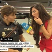 El momento surrealista de una reportera de RTVE en Sanfermines: un perro policía encuentra droga a una joven en directo