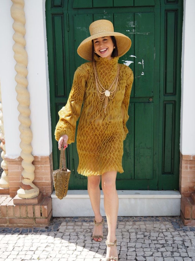 Paula, la invitada vizcaína que deslumbró en una boda en Madrid embarazada y con transparencias