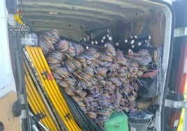 Detenidos cuatro vecinos de Bizkaia por el robo de 923 kilos de cable de cobre en Valladolid