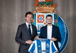 Borja Sainz en su presentación este domingo.