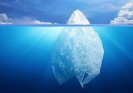 Iceberg de plástico.