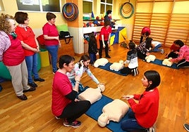 Curso de reanimacion en Miranda de Ebro, dentro del program Miranda Crece.