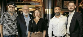 Juancar Muga, Marino Montero, Erika Cañas, Aitor Parte y Jesús Abundio.