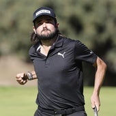 El jugador andaluz celebra su triunfo en el Open de España de Madrid 2024.