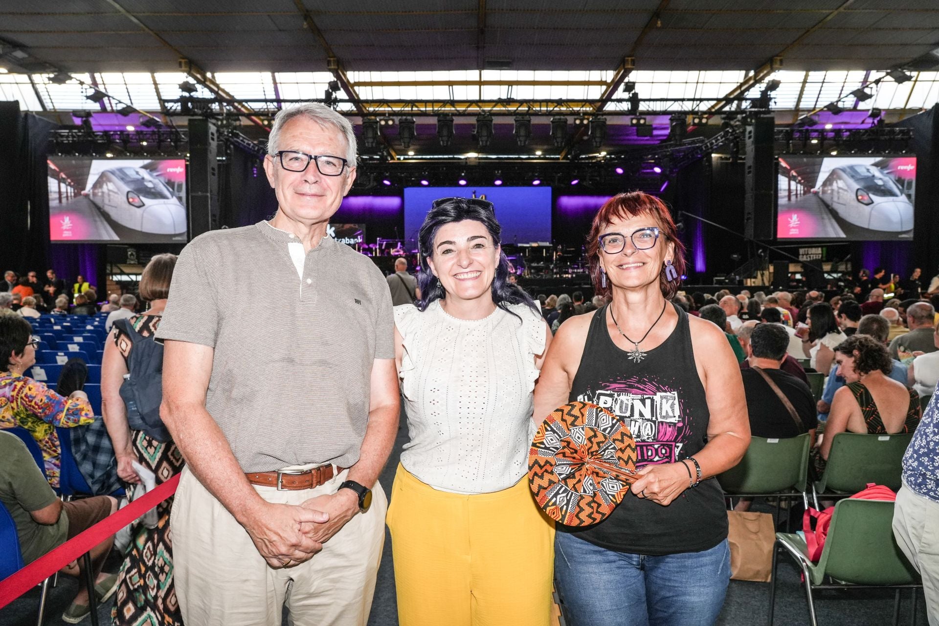 José María Oleaga, Idoia Atiega y Marian Gastiain.