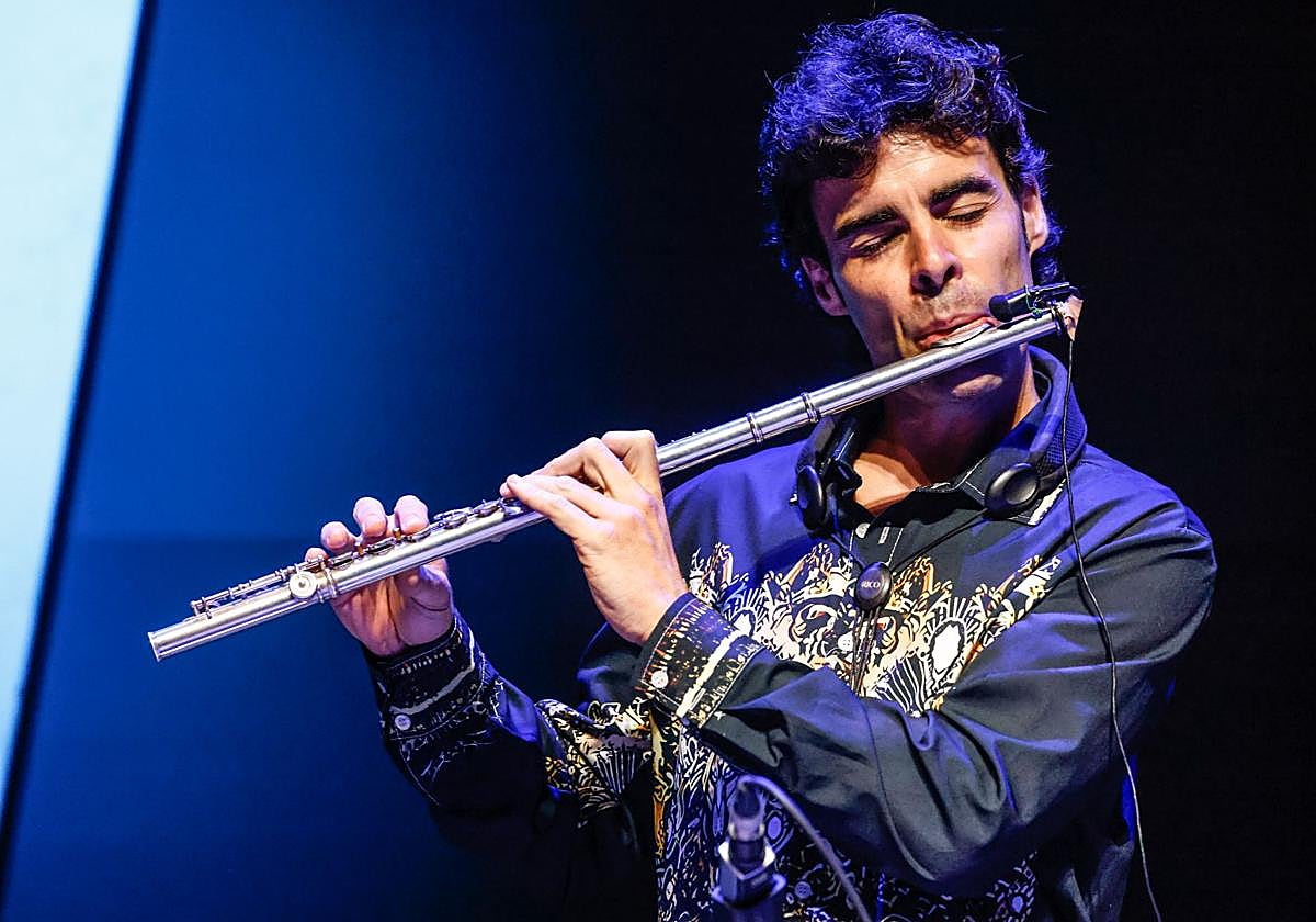 Juan Saiz, durante su interpretación.