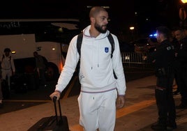 Darius Thompson, a su llegada a Vitoria con el Efes.