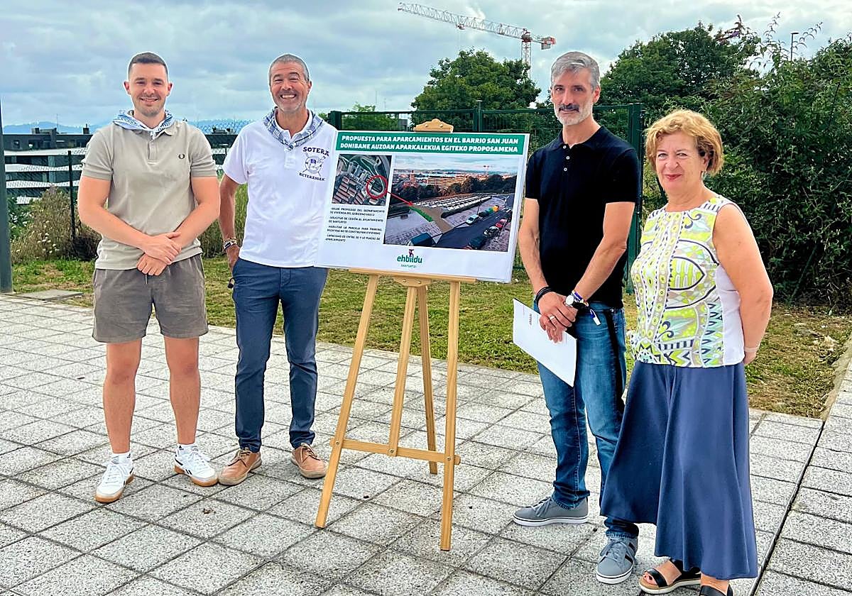 La formación abertzale muestra su infografía del posible aparcamiento en San Juan.