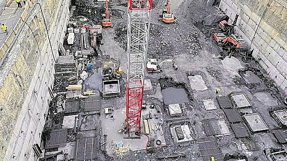 Arranca la cimentación del parking del Ensanche