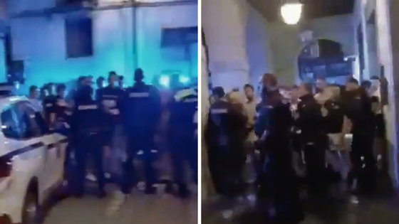 Imágenes de los altercados de esta noche difundidas por el Gaztetxe de Azpeitia.