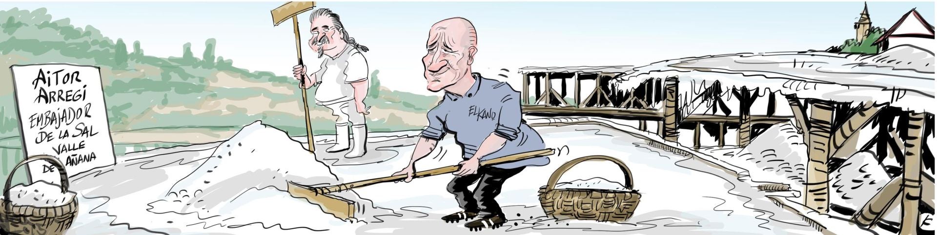 La viñeta de Cerrajería sobre Aitor Arregi como nuevo embajador del Valle Salado