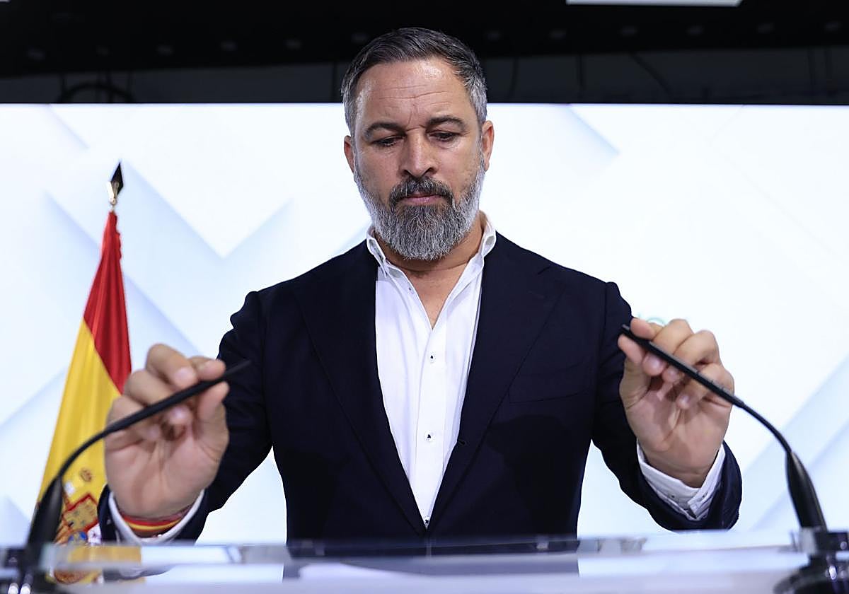 El líder de Vox, Santiago Abascal.