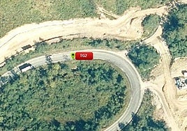 Vuelca un camión en la N-636 en Elorrio