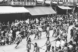 Imagen del 22 de julio de 1945, el primer Día del Blusa.