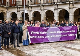Concentración en Vitoria contra las agresiones sexuales.