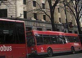 Sede del Banco Santander en la Gran Vía de Bilbao.