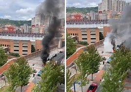 Arden contenedores en Amezola