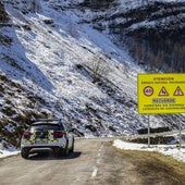 Tramo de carretera en Lunada donde se produjo el accidente