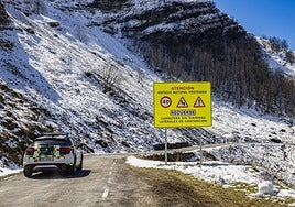 Tramo de carretera en Lunada donde se produjo el accidente