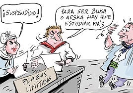 La viñeta de Cerrajería sobre los aspirantes a entrar en una cuadrillas de blusas y neskas