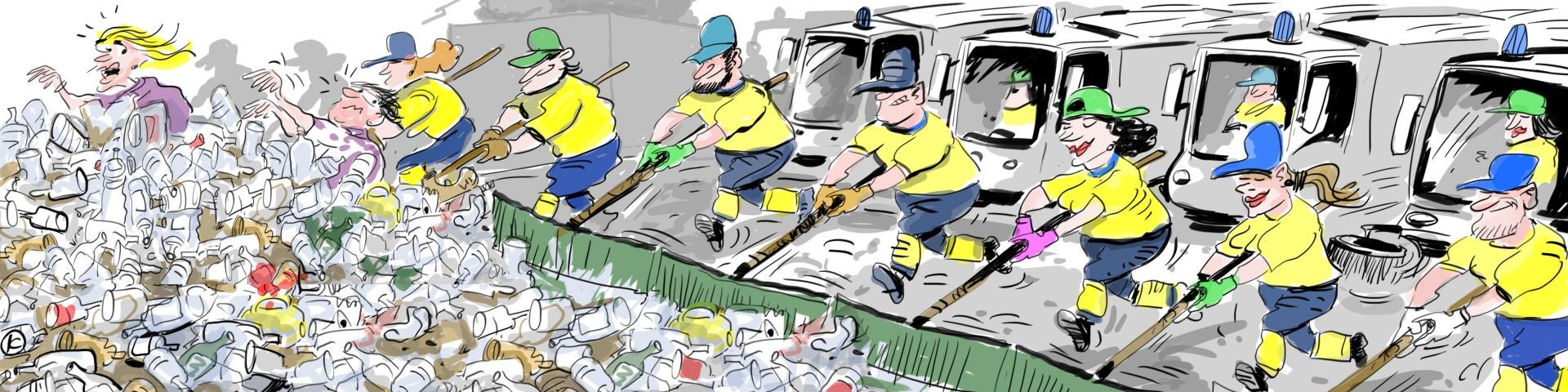 La viñeta de Cerrajería sobre la recogida de residuos tras el Celedón