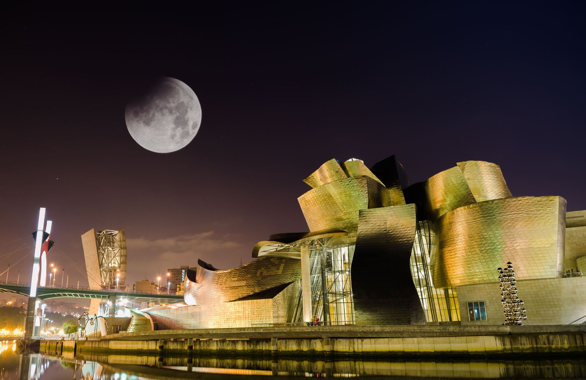 Superluna de noviembre en 2015 en Bilbao.