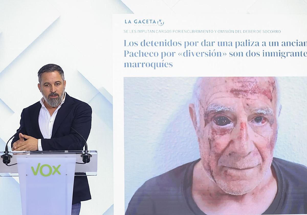 Rueda de prensa de Santiago Abascal.