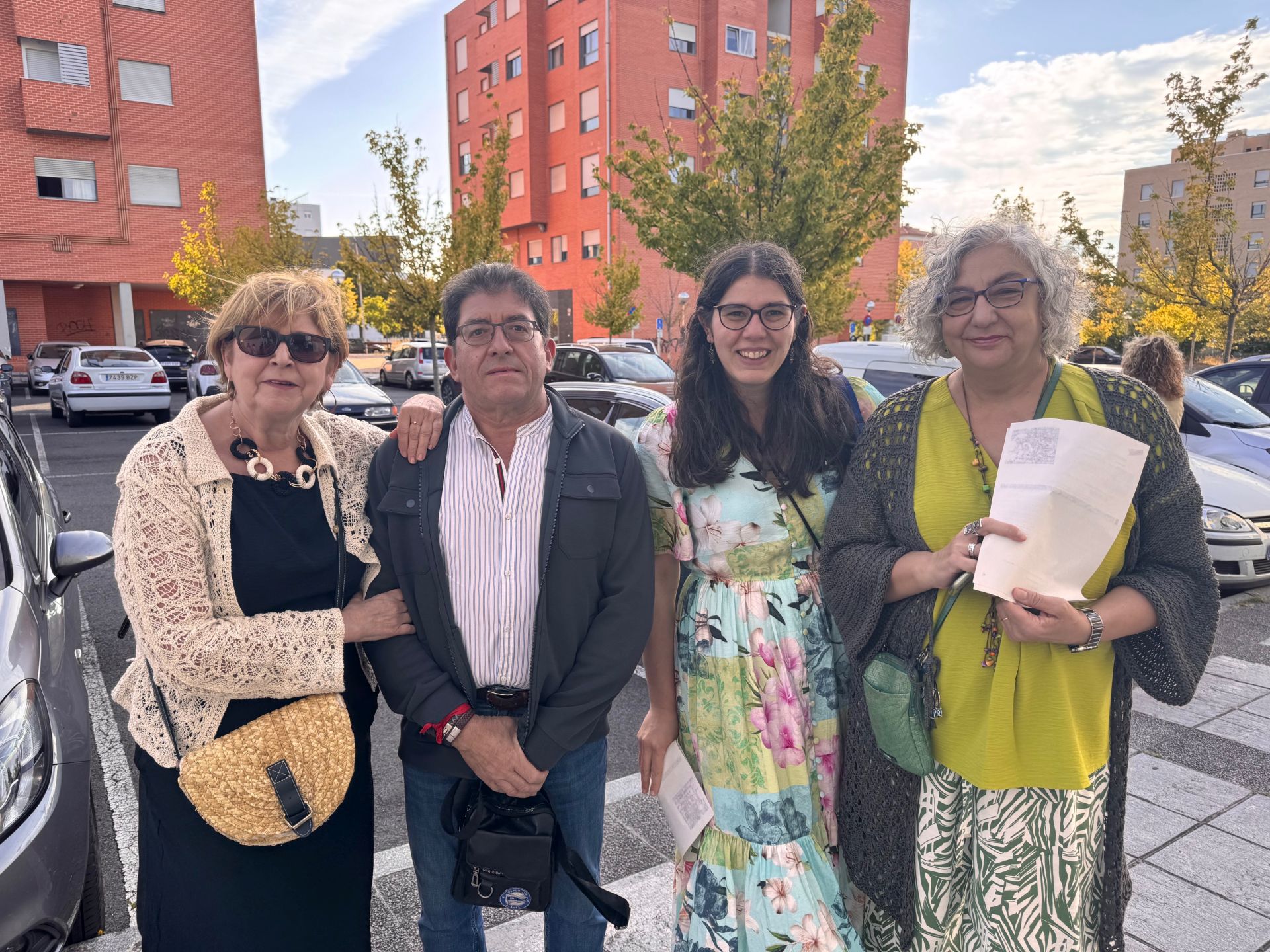 Karmele Márquez, José Miguel González, Elena Altuna y María Jesús López.