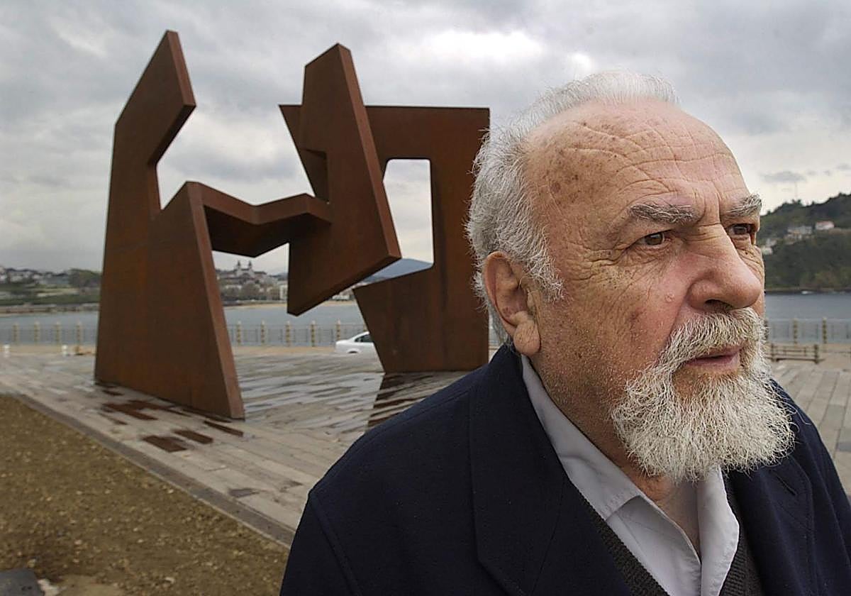 Antonio Oteiza, hermano de Jorge Oteiza, durante una entrevista.