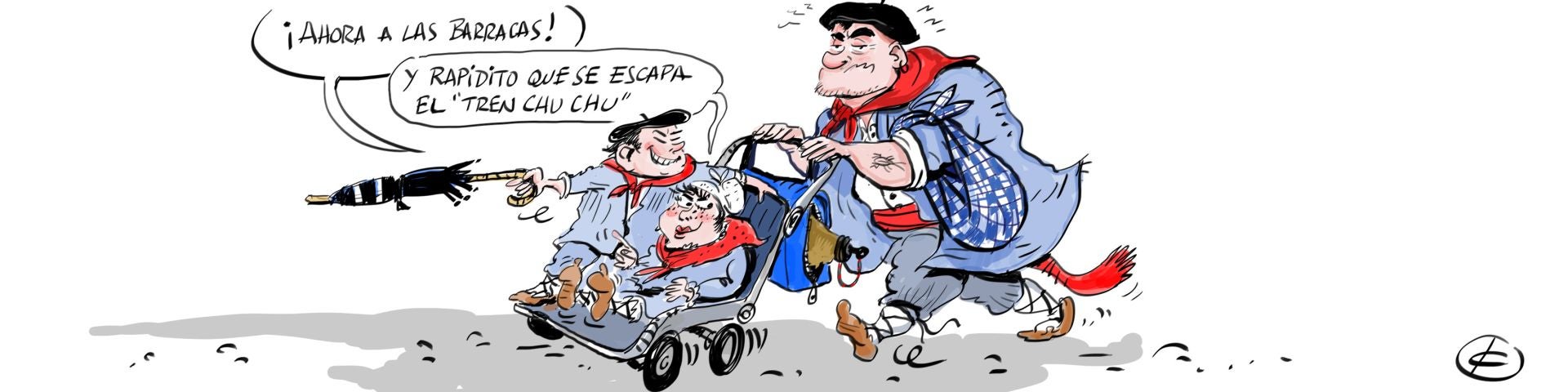 La viñeta de Cerrajería sobre el día de los txikis en La Blanca