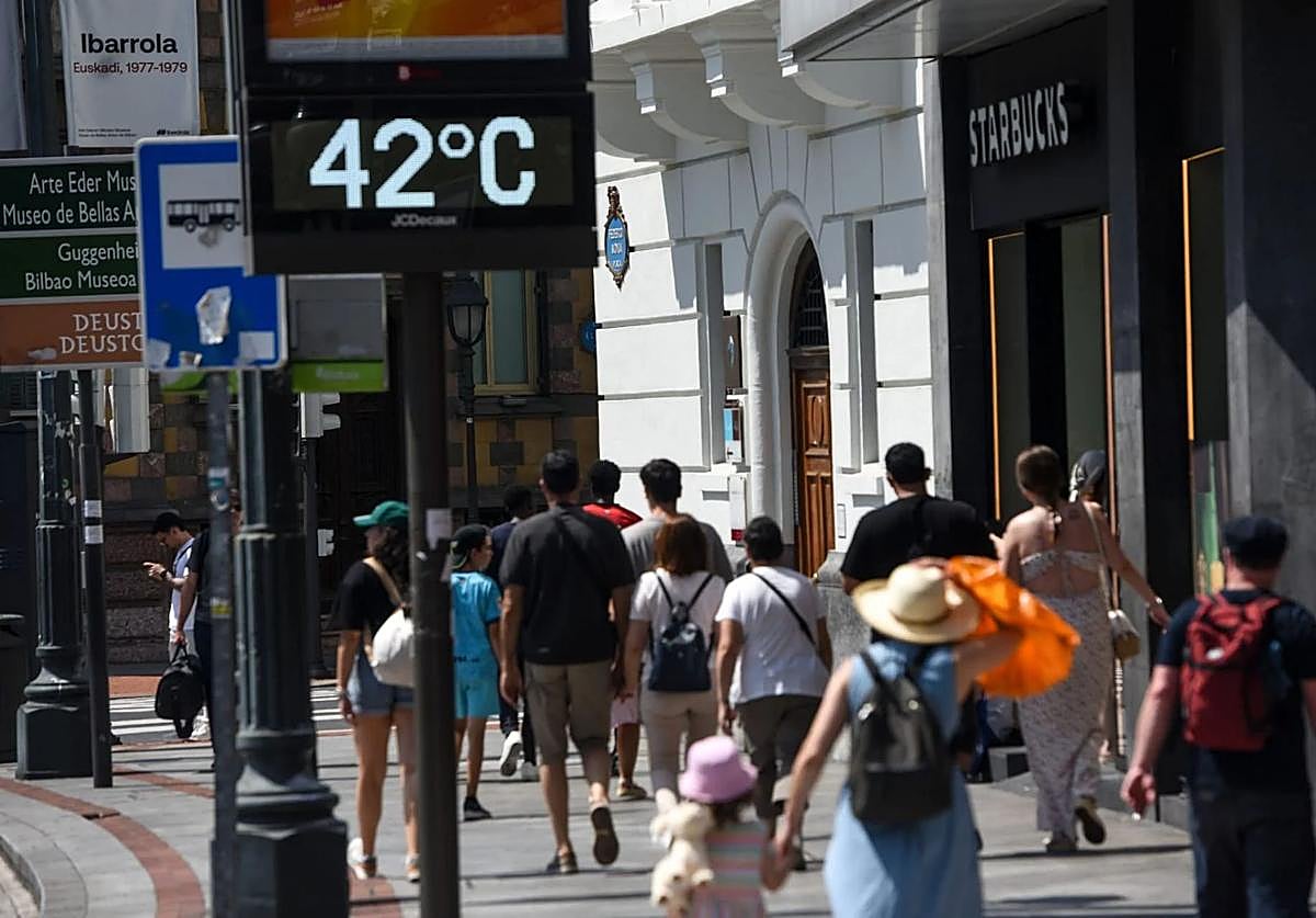 La ola de calor se recrudece en Bizkaia: los termómetros superan los 40 grados