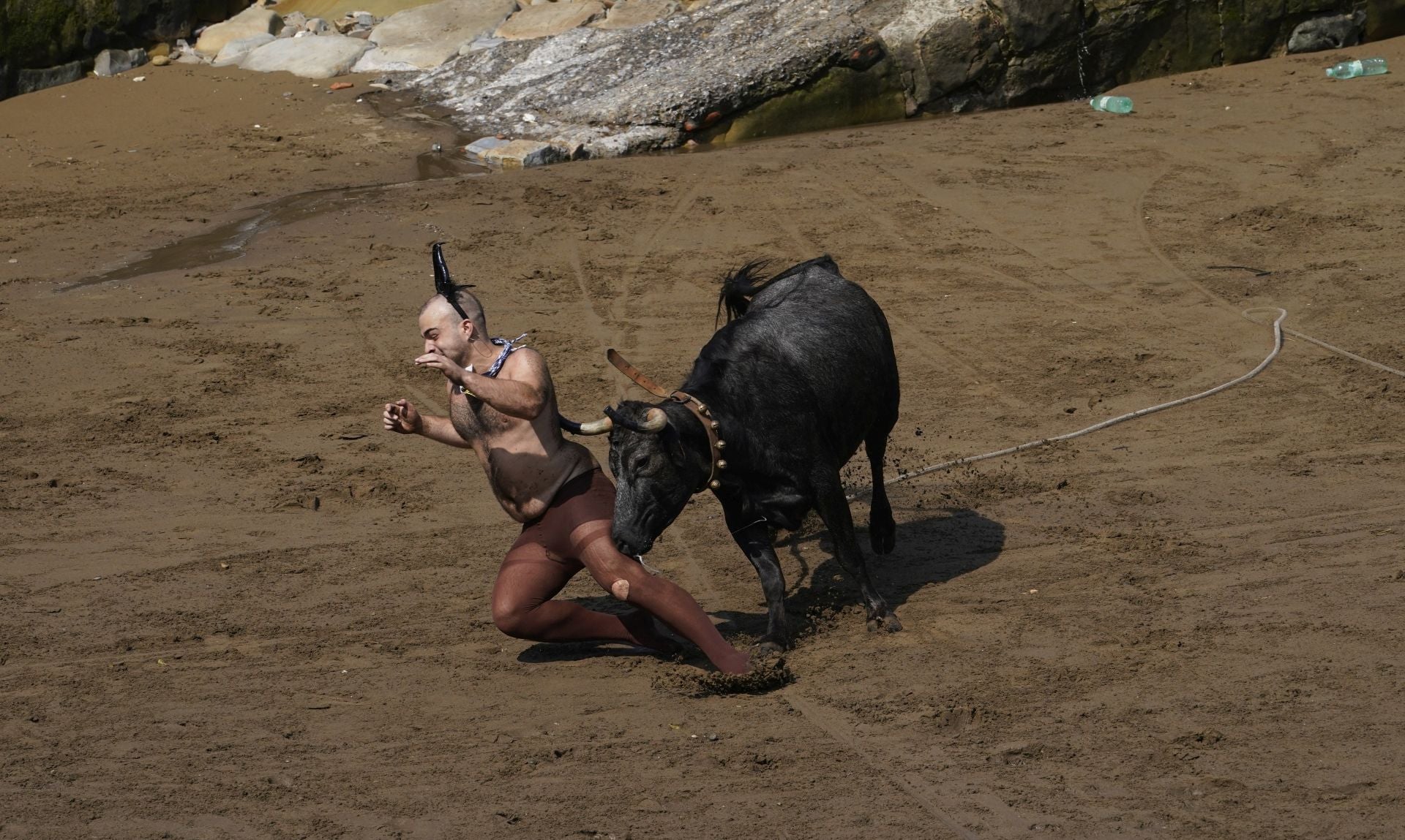 Las mejores imágenes de la &#039;sokamuturra&#039; del Puerto Viejo de Getxo