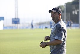 Coudet, durante un entrenamiento de esta pretemporada del Alavés.