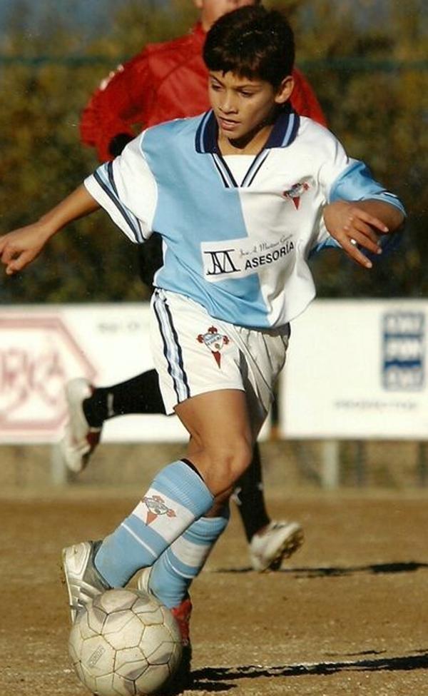 El futbolista albiazul, en sus tiempos en el equipo gallego.