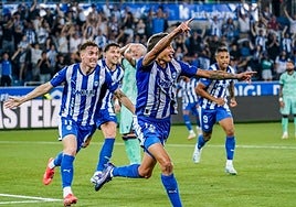 Tenaglia celebra el gol de la victoria.
