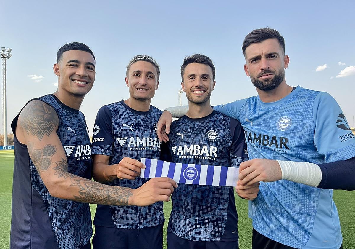 Benavídez, Tenaglia, Guevara y Sivera, los cuatro capitanes del Alavés.