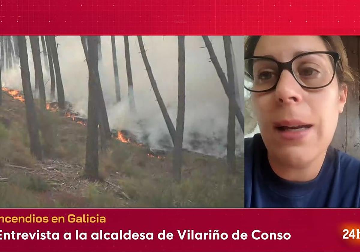 La desesperación de la alcaldesa de un pueblo de Ourense que lucha contra los incendios: «Son muchos días sin dormir»