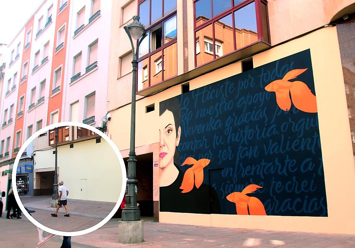 El mural de DeBellard fue pintado en 2021 y ha sido borrado este jueves en Ponferrada.