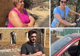 Imágenes de algunos de los vecinos afectados en Castrocalbón.