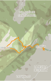 Imagen secundaria 2 - Imágen de la ruta y de Pradoluengo, junto con el recorrido de la misma.