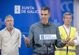 Pedro Sánchez visita las zonas afectadas por los incendios de Ourense y León.