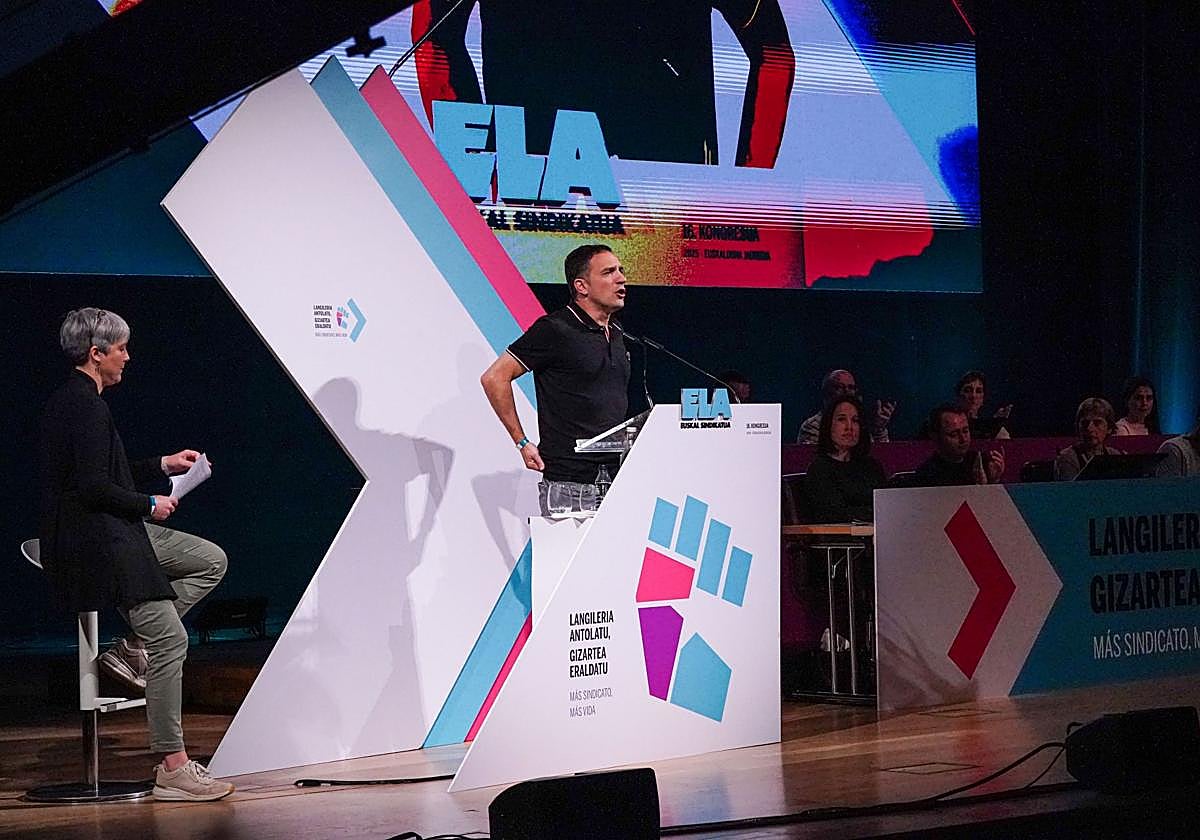 Congreso de ELA en el Palacio Euskalduna.