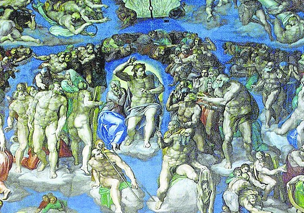 Fragmento del 'Juicio Universal' de Miguel Ángel.