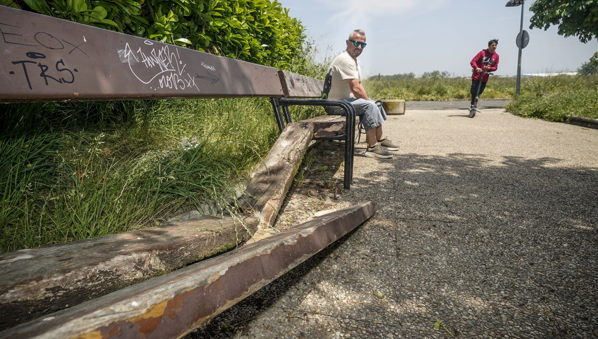 El mal estado de los bancos de Vitoria